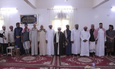 العلامة أبوبكر المشهور يستقبل وفد مرجعية حلف قبائل حضرموت لتقديم واجب العزاء في نجله الحسن