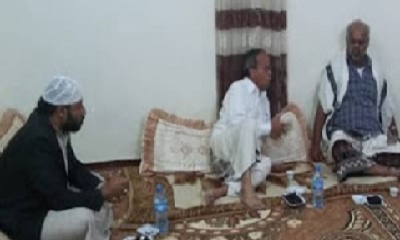 أمين عام حلف حضرموت يقدم واجب العزاء للمنصب باعبّاد في وفاة زوجته