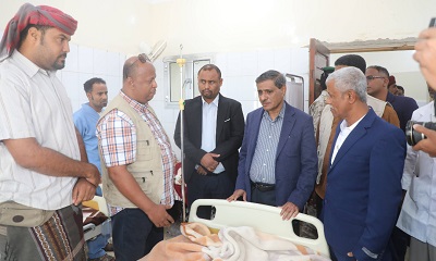 المحافظ البحسني يفتتح مستشفى الحامي النموذجي ويوجه بتقديم التسهيلات اللازمة لتقديم خدمات طبية تعود بالنفع على أبناء المديريات الشرقية