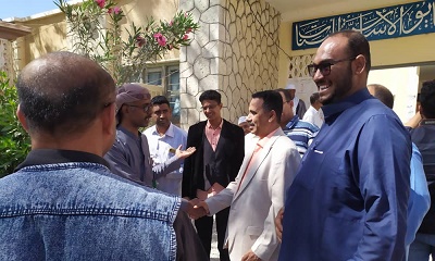 الوكيل عبدون يقوم زيارة لمدرسة ٢٢ مايو للبنات بتريم