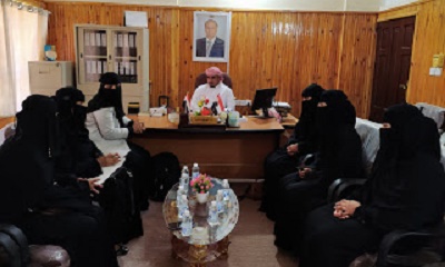 مدير عام مديرية ثمود يلتقي لجنة الادارة العامه لتنمية المرأه بديوان وكيل محافظة حضرموت لشؤون مديريات الوادي والصحراء..