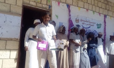 بحضور مدير عام مديرية ثمود وعدد من الشخصيات الاجتماعية مدرسة اسطول تحتفي باوائل طلابها