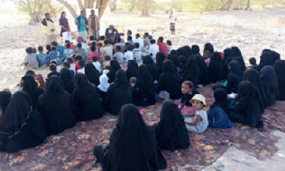مكتب محو الأمية بمديرية القطن يدشن عدد من الصفوف الدراسية للمهمشين من الجنسين بمنطقة العجلانية "صور"