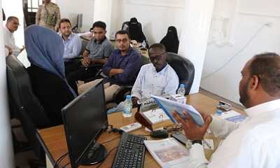 مدير عام تريم يستقبل وفد منظمة الغذاء العالمي بديوان السلطة المحلية بتريم