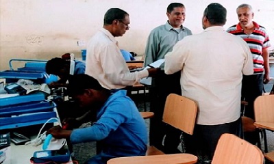 الجعيدي ووفد مكتب الوزارة ساحل حضرموت يتفقدون الامتحانات العملية النصفية للعام الدراسي ٢٠٢٠ - ٢٠٢١م