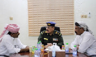 اللواء العامري يناقش مع مدير عام مصلحة شؤون القبائل بساحل حضرموت تعزيز دور المصلحة في الأمن
