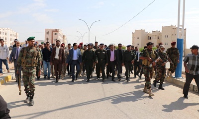 وزير النفط والمعادن يزور كلية شرطة حضرموت