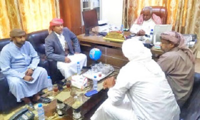رئيس مرجعية حلف قبائل حضرموت الوادي والصحراء يلتقي بمدير عام مصلحة شؤون القبائل بوادي حضرموت والصحراء