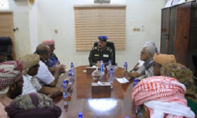 وكيل وزارة الداخلية لشؤون المحافظات الشرقية مدير الامن والشرطة بساحل حضرموت يثمن دور القبائل في حفظ الامن والاستقرار