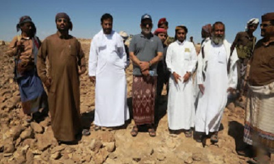 الوكيل الكثيري يطلع على موقع عقبة عكبان بوادي عكبان في مديرية حجر الصيعر الصحراوية