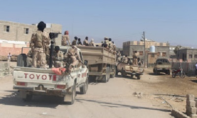 لواء الأحقاف ينفذ مهمة إنتشار نوعية جديدة في الجانب الشرقي بنصب نقطة عسكرية في وادي شخاوي بمديرية الريدة وقصيعر