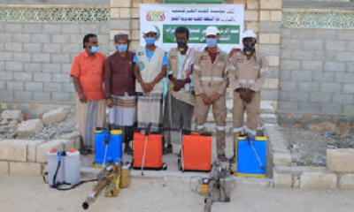 مؤسسة كويت الخير للتنمية تدشن حملة الرش الضبابي لمكافحة البعوض الناقل للحميات المختلفة في مدينة الشحر