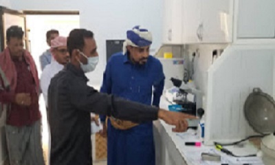 مدير عام مديرية ثمود نائف ناصر المنهالي يفتتح قسم الاشعه السينية بمستشفى ثمود الريفي