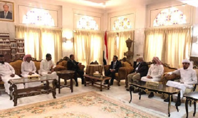 رئيس مجلس الشورى يلتقي بمكون حضرموت للتحرر والتطوير