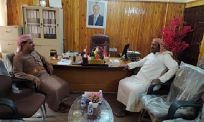 مدير عام مدير ثمود يلتقي بامين عام المجلس المحلي بالمديرية