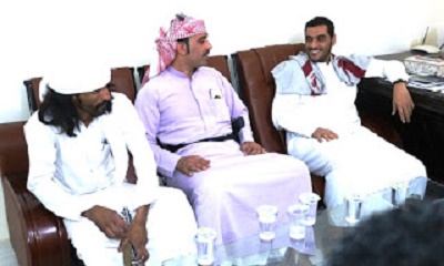 القاضي العامري يلتقي مستشار محافظ حضرموت لشؤون أمن الحدود عضو حلف حضرموت الشيخ / مفرج بن كرامه الصيعري