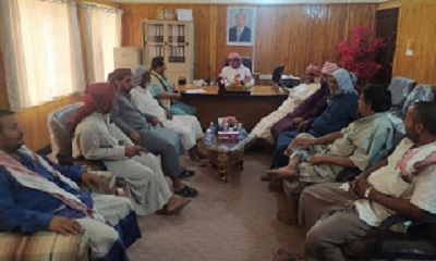 مدير عام مديرية ثمود يلتقي مع مدير محطة المنهالي للغاز و وكلاء التوزيع بالمديرية