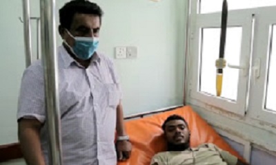 القائد البحسني يكلف وفد عسكري لزيارة جرحى النخبة لدى تعرضهم لإصابات غادرة بالإحتجاجات ..