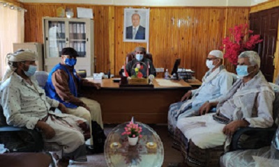 مدير عام مديرية ثمود يلتقي بمكتبه فريق من منظمة الهجرة الدولية