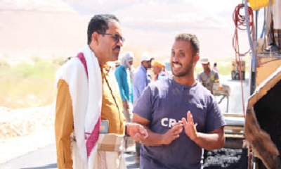 مدير عام ساه يطلع على سير العمل في طريق "ساه - رسب" ويوجه بفتح المسار الجديد قبل شهر رمضان