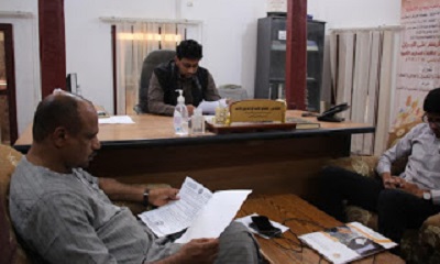 مناقشة سبل التعاون المشترك بين السلطة المحلية بمديرية شبام ونقابة المهندسين اليمنيين فرع حضرموت