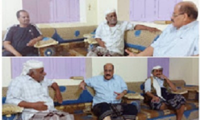 مدير عام الامن والشرطة بساحل حضرموت يقدم واجب العزاء لأسرة بامحمود بمديرية غيل باوزير 