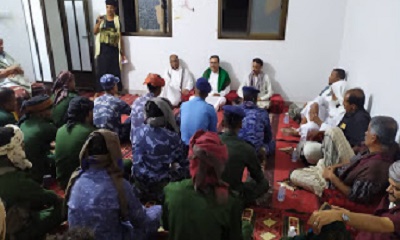 السلطة المحلية بمديرية ساه تقيم أمسية رمضانية لأفراد الأمن وتصرف لهم إكرامية شهر رمضان