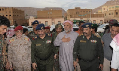 وزير الداخلية و وكيل وادي حضرموت يطلعان على حجم الأضرار التي خلفتها سيول الأمطار بمديرية تريم