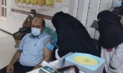 مدير عام غيل باوزير يدشن حملة التطعيم ضد فايروس كورونا