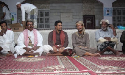 بحضور مدير عام مديرية شبام مدرسة قريو تقيم افطار جماعي لمنتسبيها