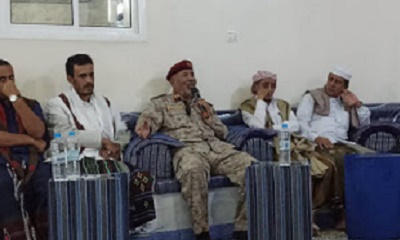 الوكيل الجيلاني يستقبل أركان المنطقة العسكرية الثانية وعدد من أعيان ومقادمة مديريتي الضليعة ودوعن