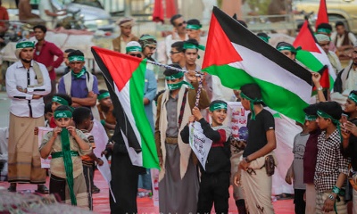 سيئون تدشن فعالية النصر الفلسطيني في ساحة الكثيري بالمدينة