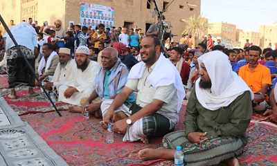 مدير عام تريم يشارك أهالي منطقة الكودة احتفالاتهم بمهرجان التلاقي التاسع