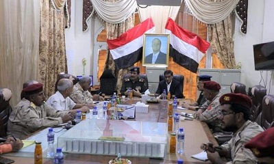 الوزيرحيدان والمحافظ البحسني يترأسان اجتماعاً للجنة الأمنية بحضرموت