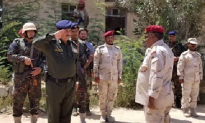 وزير الداخلية يتفقد لواء الريان والمستشفى العسكري الميداني لقيادة المنطقة العسكرية الثانية بمدينة المكلا