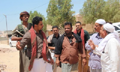 مدير عام شبام يطلع على مجاري سيول منطقة العادي ويقف على بعض مشاكلها