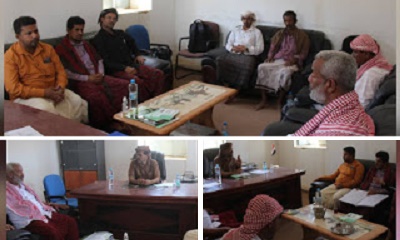 مدير عام مديرية رخية يلتقي الادارة التنفيذية لمجلس تنسيق جمعيات ذوي الإعاقة و يبحث إجراء المسح الميداني لذوي الإعاقة بالمديرية وافتتاح صفوف دراسية للمعاقين