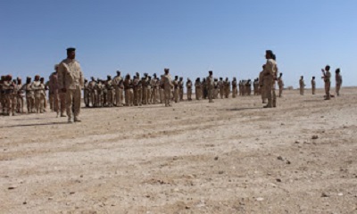 لواء الدفاع الساحلي يقيم عرضاً عسكرياً لاستعراض جاهزية كتائبه ووحداته بمنطقة قارة الفرس