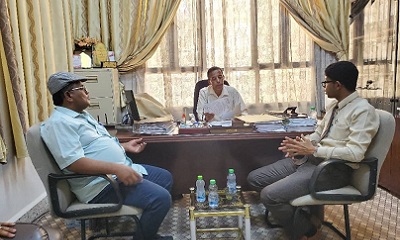 مناقشة سبل التعاون المشترك بين مكتب وزارة التخطيط والتعاون الدولي بوادي وصحراء حضرموت ونقابة المهندسين اليمنيين فرع حضرموت