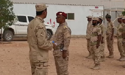 قائد معسكر حضرموت بوادي نحب يشدد على الجاهزية القتالية ويقظة منتسبي معسكره