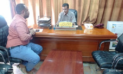 مدير عام مديرية القطن يلتقي في مكتبه بمندوب المنظمة الدولية للهجرة