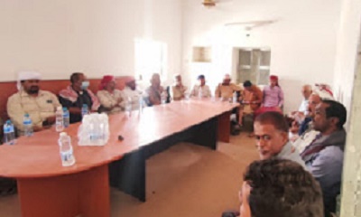 مدير عام مديرية رخية يلتقي بالمشائخ والأعيان والشخصيات الأجتماعية بالمديرية