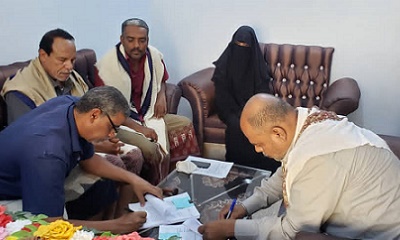 السلطه المحلية بمديرية السوم توقع عقود مشاريع مع منظمة giz الألمانية