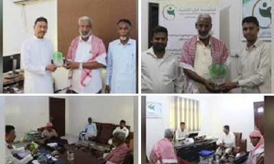 رئيس مؤسسة الخير للتنمية والمدير التنفيذي لمؤسسة أمل للتنمية تلتقي الإدارة التنفيذية لمجلس تنسيق جمعيات ذوي الإعاقة بوادي حضرموت