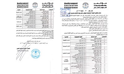 قرار لرئيس مؤتمر حضرموت الجامع بتشكيل الهيئة التنفيذية بمديرية حجر