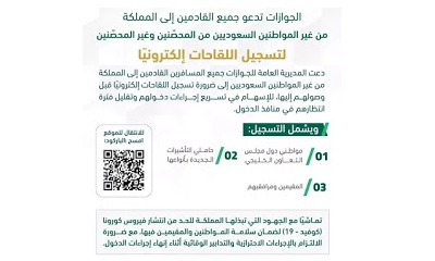 تعرف على التوضيح الهام الذي اصدرته الجوازات السعودية للقادمين الى المملكة 