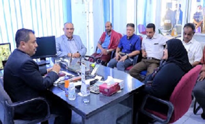 الوكيل المساعد السعيدي يزور مكتب الخطوط الجوية اليمنيه منطقة سيؤن 
