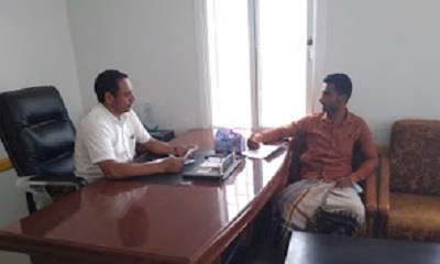 مناقشة سبل التعاون المشترك بين السلطة المحلية بمديرية الضليعة ونقابة المهندسين اليمنيين فرع حضرموت