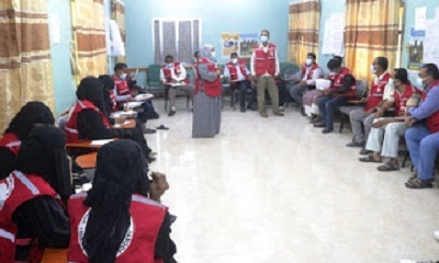 جمعية الهلال الاحمر اليمني بحضرموت تختتم الدورة التدريبية في مجال الاسعافات الاولية النفسية لمتطوعي الجمعية