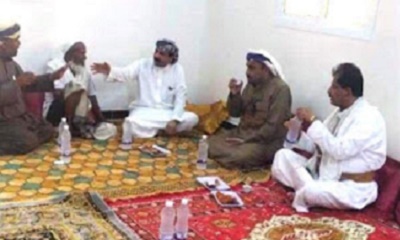نهد و باجري يقدمون واجب العزاء للسادة آل مولى الدويلة في وفاة السيد / صالح بن سالم مولى الدويلة